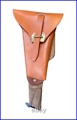 FN Browning Hi-Power Holster with Wood Plate