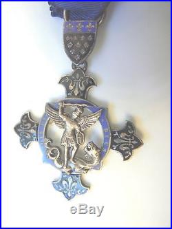 FRANCE, ORDER OF ST MICHAEL, 1920s, sterling, enamels, very rare