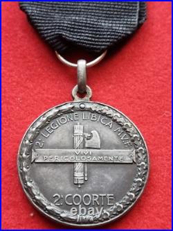 Fascist Silver Medal Coloniale Libia Cirenaica Legione Libica Cc. Nn. Ii^berenice