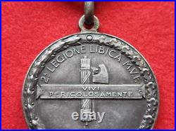 Fascist Silver Medal Coloniale Libia Cirenaica Legione Libica Cc. Nn. Ii^berenice