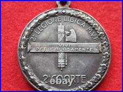 Fascist Silver Medal Coloniale Libia Cirenaica Legione Libica Cc. Nn. Ii^berenice