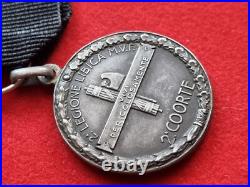 Fascist Silver Medal Coloniale Libia Cirenaica Legione Libica Cc. Nn. Ii^berenice