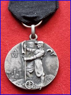 Fascist Silver Medal Coloniale Libia Cirenaica Legione Libica Cc. Nn. Ii^berenice