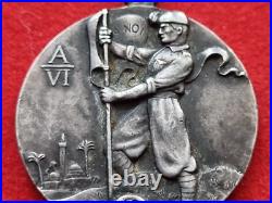 Fascist Silver Medal Coloniale Libia Cirenaica Legione Libica Cc. Nn. Ii^berenice