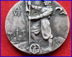 Fascist Silver Medal Coloniale Libia Cirenaica Legione Libica Cc. Nn. Ii^berenice