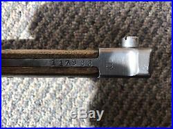 Finnish Bayonet Hackman Bayonet M/28 Complete with Green Fluted Scabbard & Frog