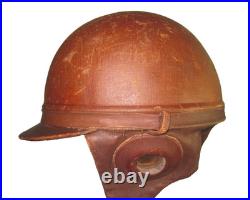 French helmet for motocyclist/ aviator interbellum casque stahlhelm casco elmo