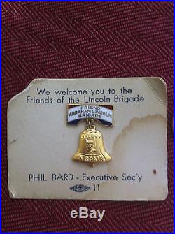 Friend of Abraham Lincoln Brigade Pin & Badge