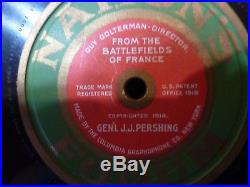 GEN'L J. J. PERSHING recording from the Battlefields of France withOrig Sleeve WWI