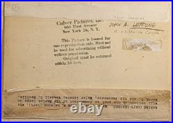 GENERAL JOHN A LEJEUNE USMC MARINE CORPS WIRE PHOTO with MAJ. GEN. WENDELL NEVILLE