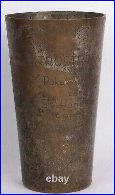 GERMAN Cup 1936-1937 Prize Pre WW2 wwII GERMANY Handmade ART Engraving EUROPE