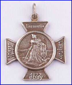GERMAN Danzig CROSS Pendant STERLING Silver 800 Gdansk POLAND Germania 1922 Pola