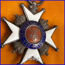 GERMANY/ HANNOVER Order of ERNST AUGUSTUS Ins. In 1839 (Discont. In 1866 Rare)
