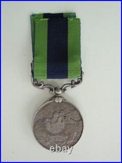 GREAT BRITAIN INDIA GENERAL SERVICE MEDAL With BAR SILVER/GILT NAMED. RARE VF+ 2