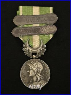 GREAT! FRANCE MOROCCO Campaign Medal Two Bar Maroc Haut-Guur