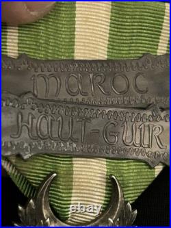 GREAT! FRANCE MOROCCO Campaign Medal Two Bar Maroc Haut-Guur