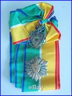 Gabon Grand Cross Set Order Of National Merit. Rare. Ef