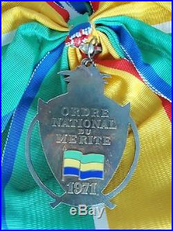 Gabon Grand Cross Set Order Of National Merit. Rare. Ef