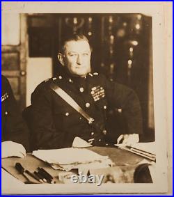 General John A LeJeune USMC Marine Corps Wire Photo with Maj. Gen. Wendell Neville