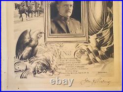 General John J Pershing Lotos Club Menu November 1924 Original Authentic