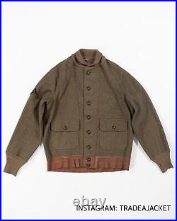 Genuine 30's Civilian Conservation Corps Od Wool Jacket A-1 Flight Jacket Wool
