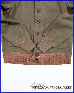 Genuine 30's Civilian Conservation Corps Od Wool Jacket A-1 Flight Jacket Wool
