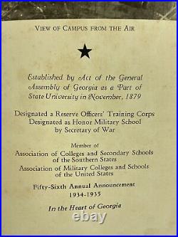 Georgia Military Academy 1934 College Milledgeville, GA 56th Annual Annoucement