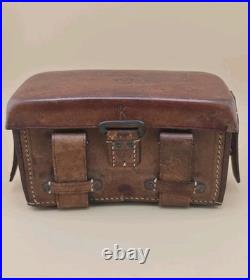 German 1934 Leather Military Combat Field Medical First Aid Kit Pouch Medic