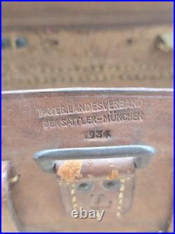 German 1934 Leather Military Combat Field Medical First Aid Kit Pouch Medic