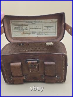 German 1934 Leather Military Combat Field Medical First Aid Kit Pouch Medic
