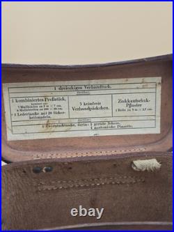 German 1934 Leather Military Combat Field Medical First Aid Kit Pouch Medic