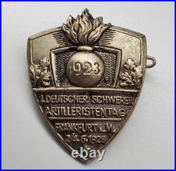 German Artillery Weimar Republic 1923 Frankfurt badge award medal tinnie pin old