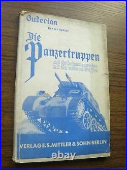 German Generalmajor Heinz Guderian Die Panzertruppen Armored Troops Book 1938