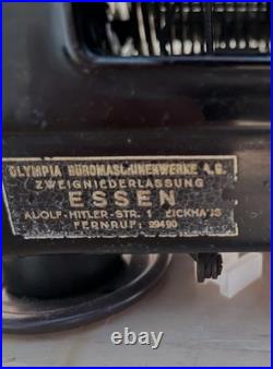German Reichsbahn Typewriter 1940s Olympia made on Adolph H Street p/u only CA