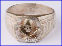 German Ring Skull Grenades WW1 wwI WW2 wwII Germany Shock troops Gothic Signet