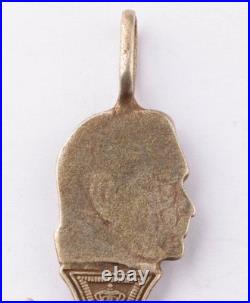 German Silver 800 Paul von Hindenburg empire WW1 Iron Cross WWI Pendant Germany