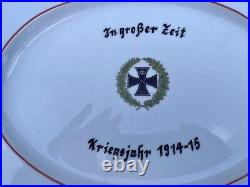 German WW1, Service Platter, Iron Cross, Made By Rosenthal, Museum Marked