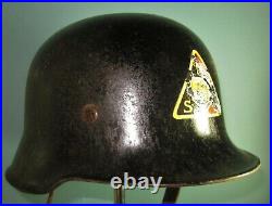 German fire brigade helmet used by Dutch NSB casque stahlhelm casco elmo