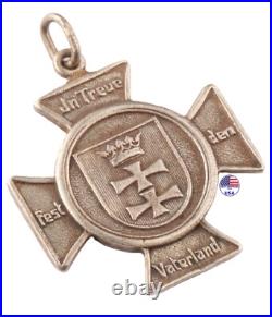 German iron cross 800 silver 1922 Danzig Coat of arms Germania Gdansk Poland art