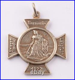 German iron cross 800 silver 1922 Danzig Coat of arms Germania Gdansk Poland art