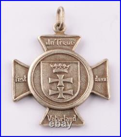 German iron cross 800 silver 1922 Danzig Coat of arms Germania Gdansk Poland art