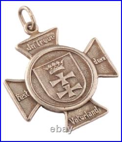 German iron cross 800 silver 1922 Danzig Coat of arms Germania Gdansk Poland art