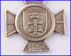 German iron cross 800 silver 1922 Danzig Coat of arms Germania Gdansk Poland art