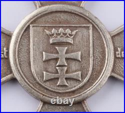 German iron cross 800 silver 1922 Danzig Coat of arms Germania Gdansk Poland art