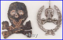 German pendant 800 silver ww2 WWII Skull Bones Badge war period ww1 WWI Battlefi