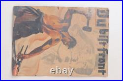 German postcard WWII Badge WW2 Skull bones Ring Military WW1 Helmet WWI Award