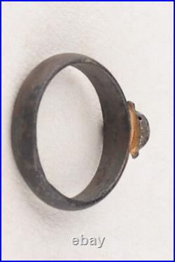 German postcard WWII Badge WW2 Skull bones Ring Military WW1 Helmet WWI Award