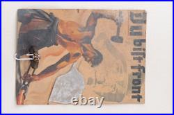 German postcard WWII Badge WW2 Skull bones Ring Military WW1 Helmet WWI Award