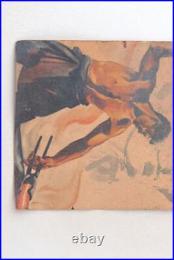 German postcard WWII Badge WW2 Skull bones Ring Military WW1 Helmet WWI Award