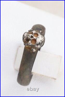 German postcard WWII Badge WW2 Skull bones Ring Military WW1 Helmet WWI Award